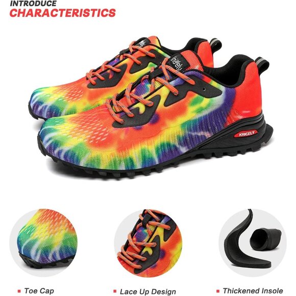 Men's Trail Running Shoes Fashion Walking Hiking Sneakers for Men Tennis - Picture 5 of 7